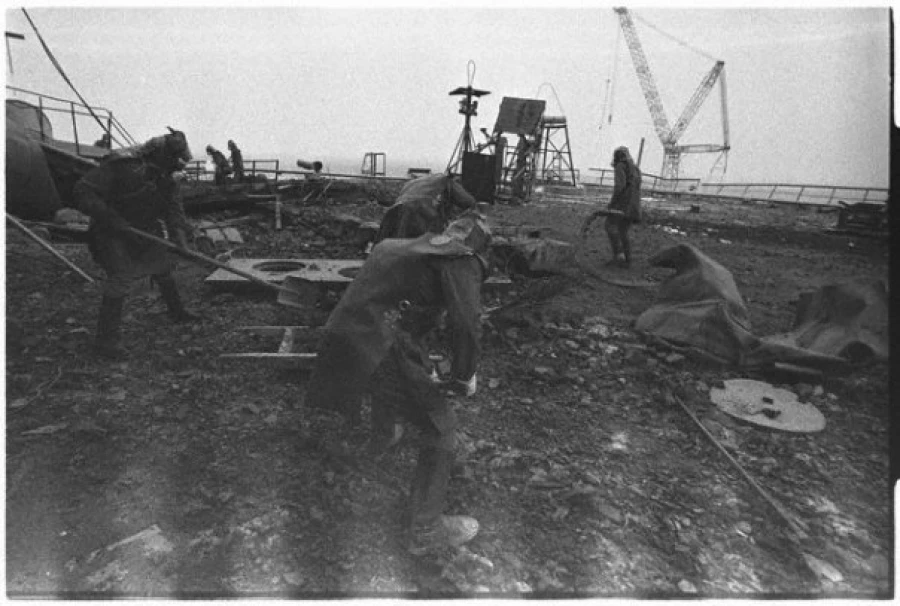 Ликвидаторы аварии на Чернобыльской АЭС.