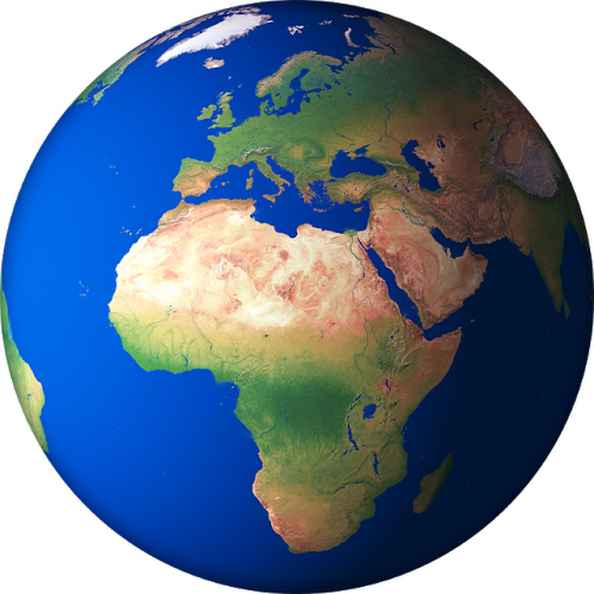 Африка на земном шаре