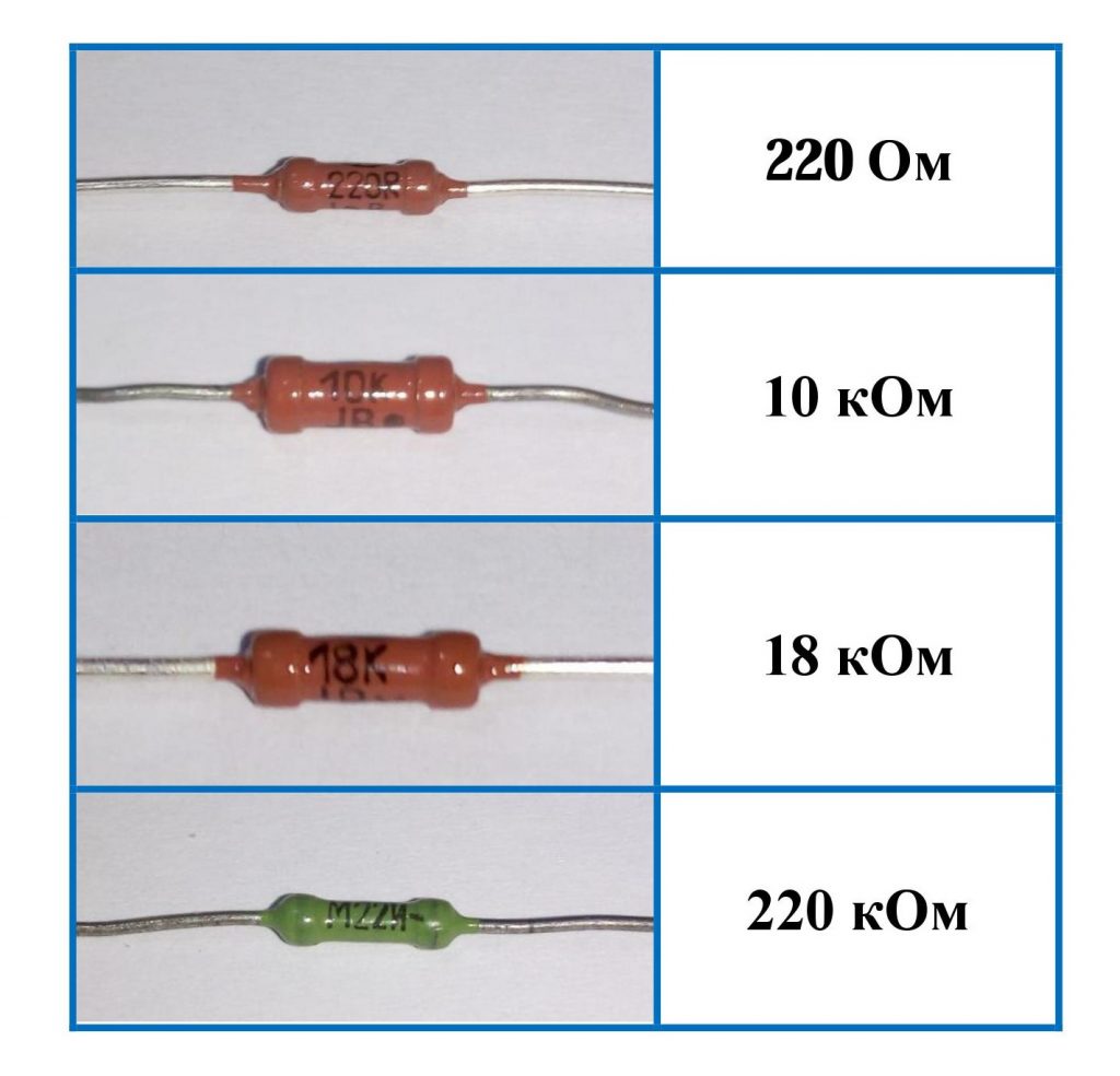 Маркировка резисторов