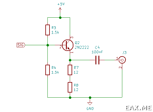 Принципиальная схема эмиттерного повторителя
