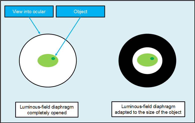 Luminous-field-diaphragm