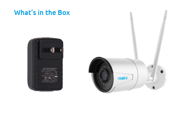 Box with Security Camera And Power Adapter