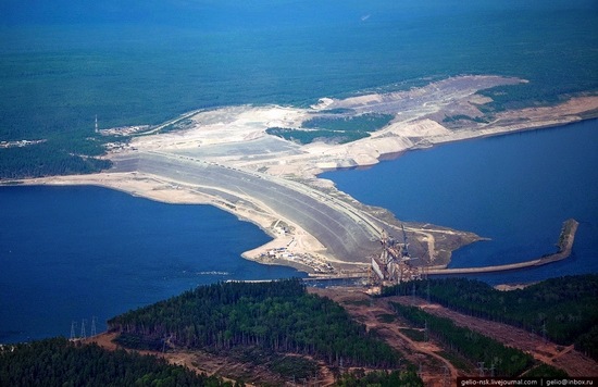 Boguchanskaya hydropower plant construction view 11