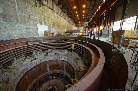 Boguchanskaya hydropower plant construction view 9