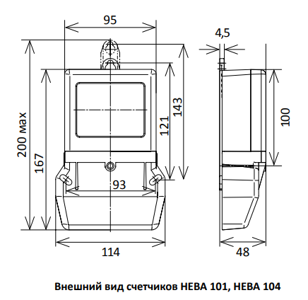 габариты-размеры нева 101