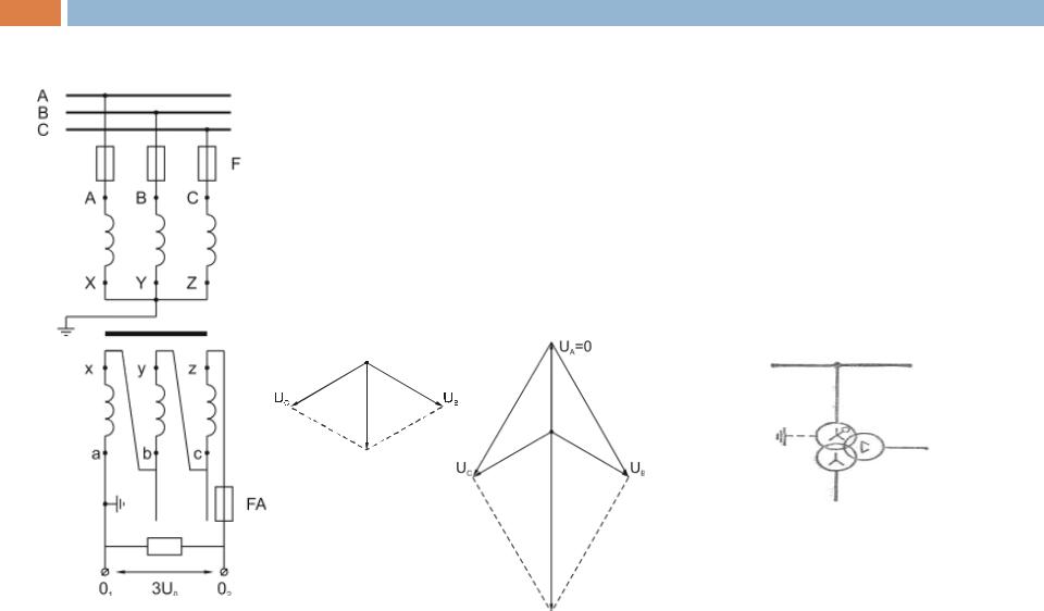 Схема соединений обмоток трансформатора треугольником