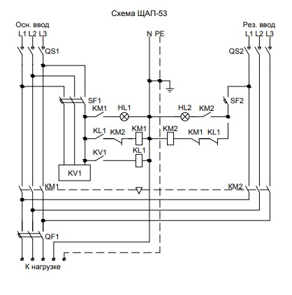 Схема авр на 2 ввода 380в на магнитных пускателях