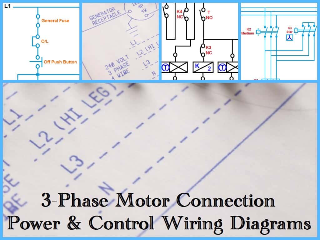Three Phase Motor Power & Control Wiring Diagrams 