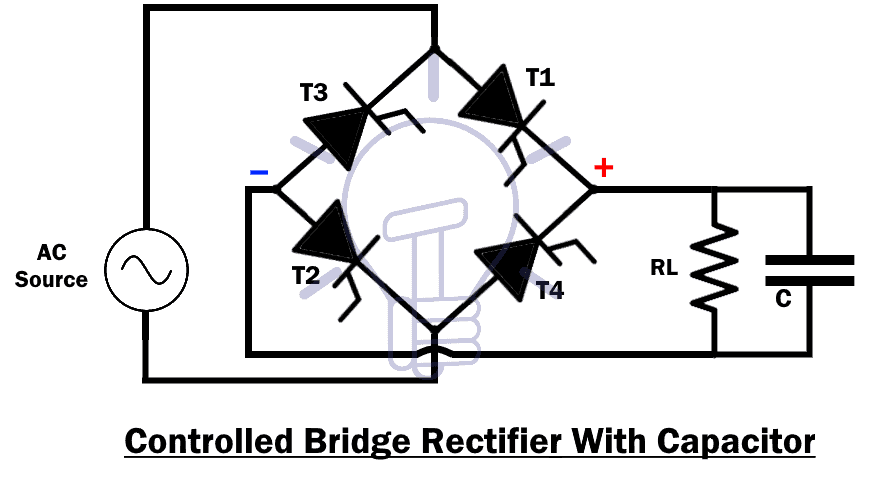Controlled Bridge Rectifier With Capacitor