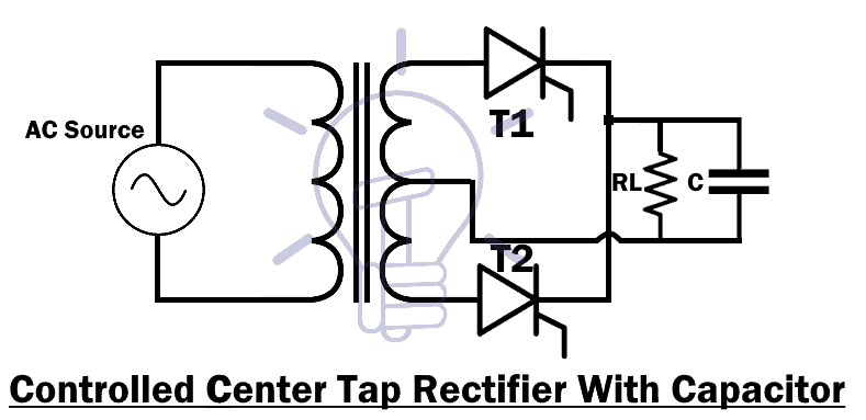 Controlled Center Tap Rectifier With Capacitor