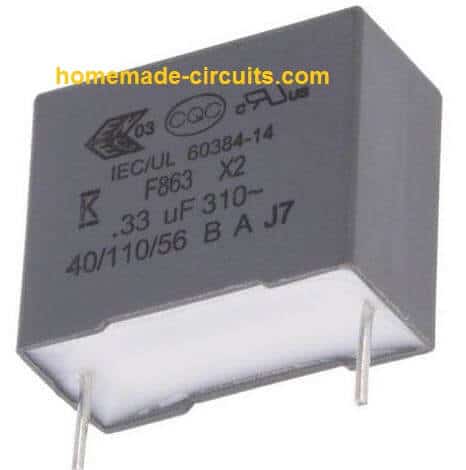 0.33uF/400V capacitor MKT metallized polyester