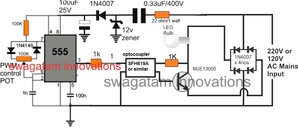 Adding a Dimmer feature to an existing LED Bulb