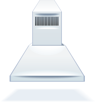 Illustration of a range hood