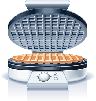 Illustration of a waffle maker