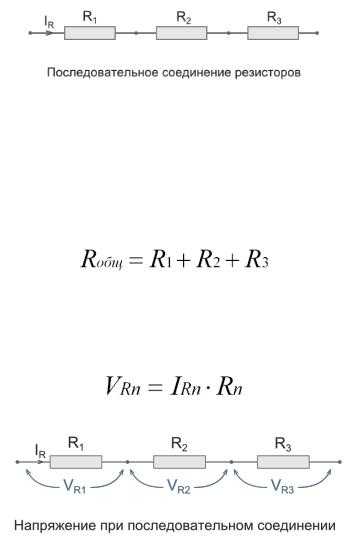 При параллельном соединении резисторов